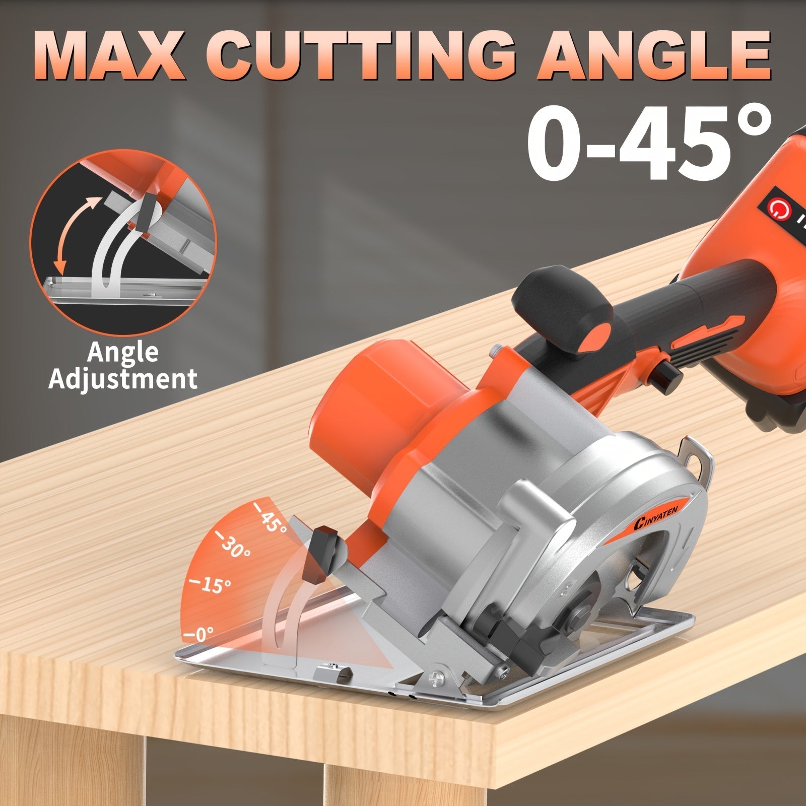 5-inch Brushless Circular Saw Kit - 20V Dual Smart Batteries And Battery Charger, Comes with 6 Saw Blades, Two Adjustable 45° Cutting Depths, Up to 6900 RPM - Ideal for Woodworking And Garden Projects.Christmas Gift, Shipped