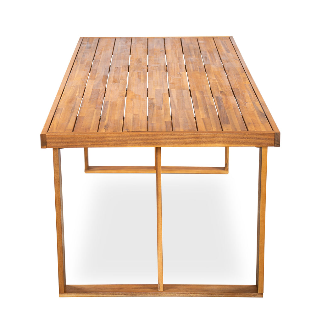 7 Pieces Acacia Wood Outdoor Dining Set – Modern Style