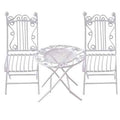 Iron Art Table And Chair Coffee Table And Chair Mini Model