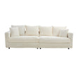 Modern Comfy Upholstered 4 Seat Sofa Cloud Couch, Deep Seat With Soft Pillows