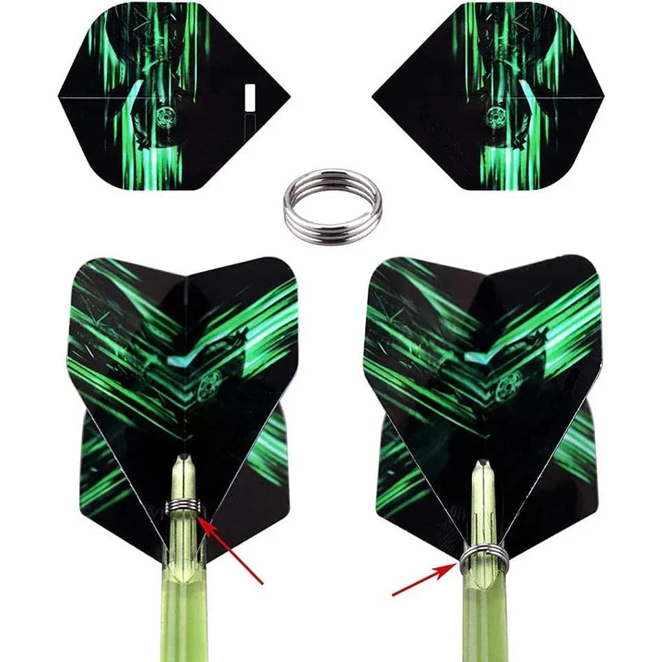 1pc Professional Dart Flight Punch Dart Wing Hole Puncher With 50pcs Dart Wing Fixed O Ring Darts Retainer Accessories