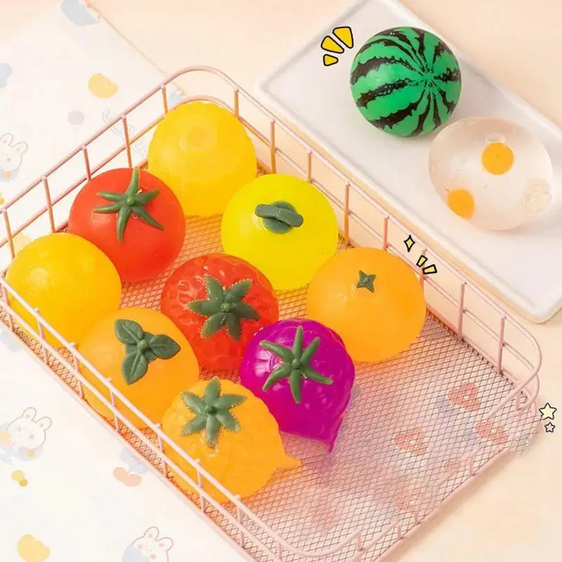1pc Simulation Fruit Squeeze Toys Soft Squish Stretch Ball Sensory Stress Relief Squeezing Ball Stress Relief Toys for Kid Adult