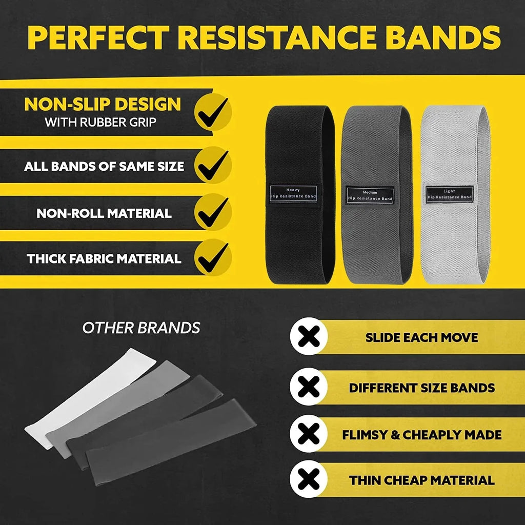Fabric Resistance Hip Band – Glute & Thigh Squat Loop for Yoga & Fitness