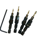 4pcs Hss Countersink Drill Bits 1 4 Quick Change Hole Hex Shank Screw Carpentry Countersink Bit Wood Hole Reamer W Hex Wrench