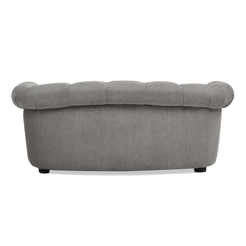 Kiki 36.5' Chesterfield Dog Sofa Bed, Medium, Uptown Gray Stain Resistant High Performance Polyester
