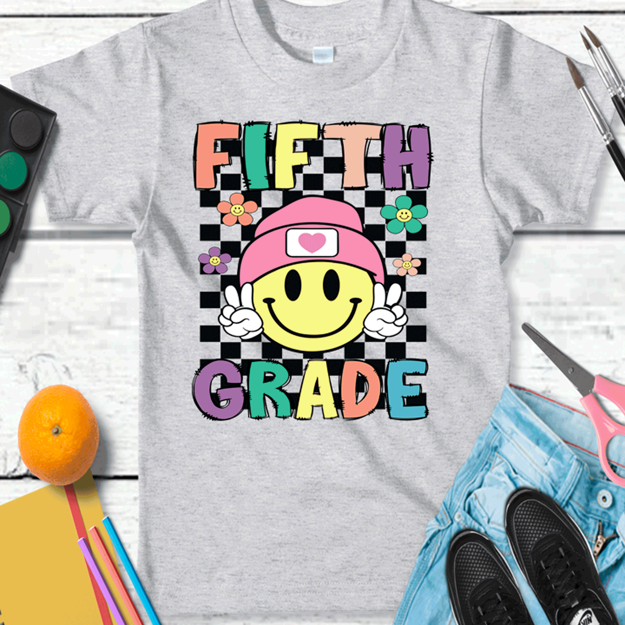 Retro Smiley face Peace Sign ALL Grade Shirts, Grade Teacher, All Grades, Teacher Shirts, Gifts For Teachers, First Day of School Shirt, Back to School Tees