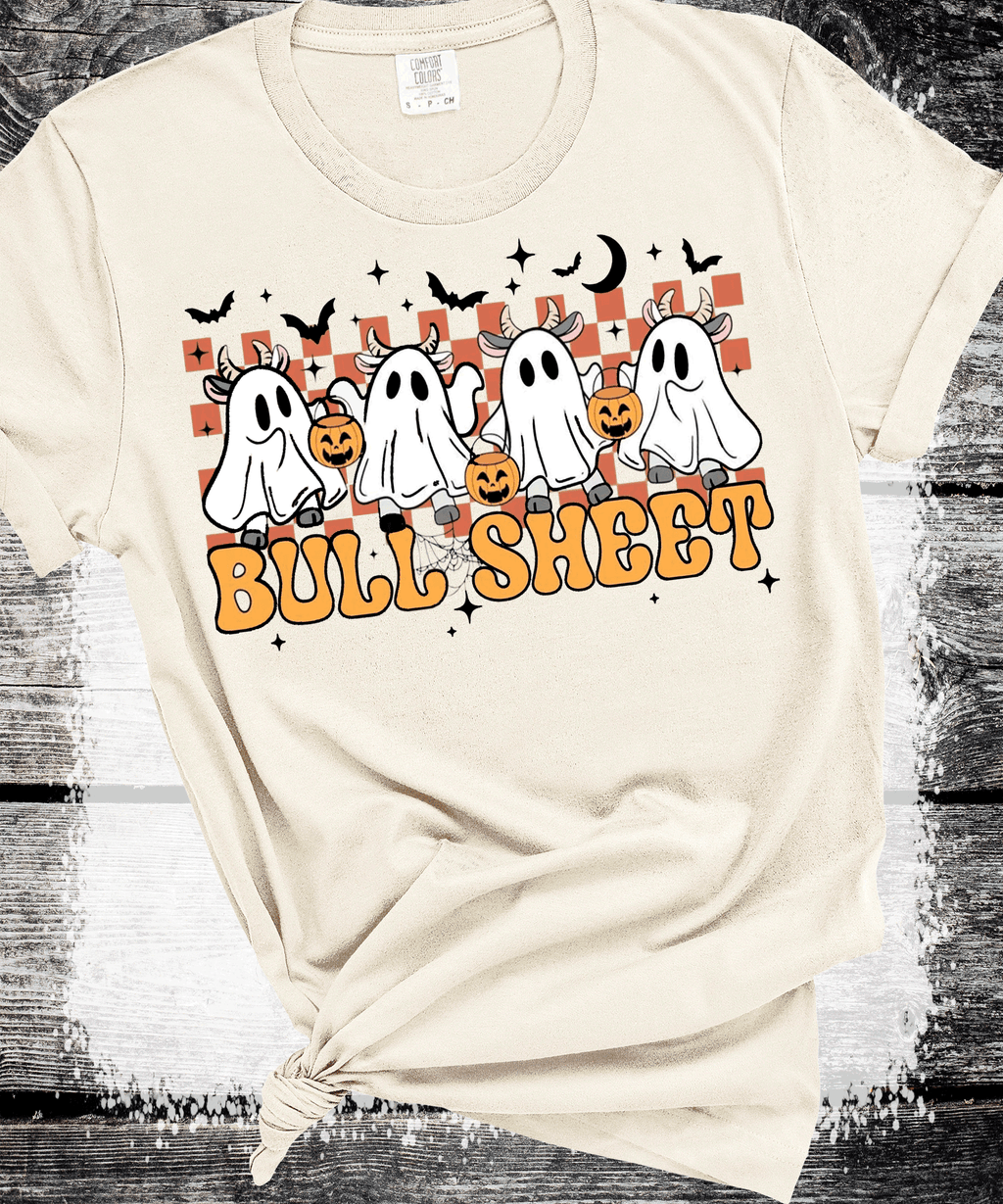 BOO Ghost Bulls Sheet Farmlife Halloween Comfort Colors