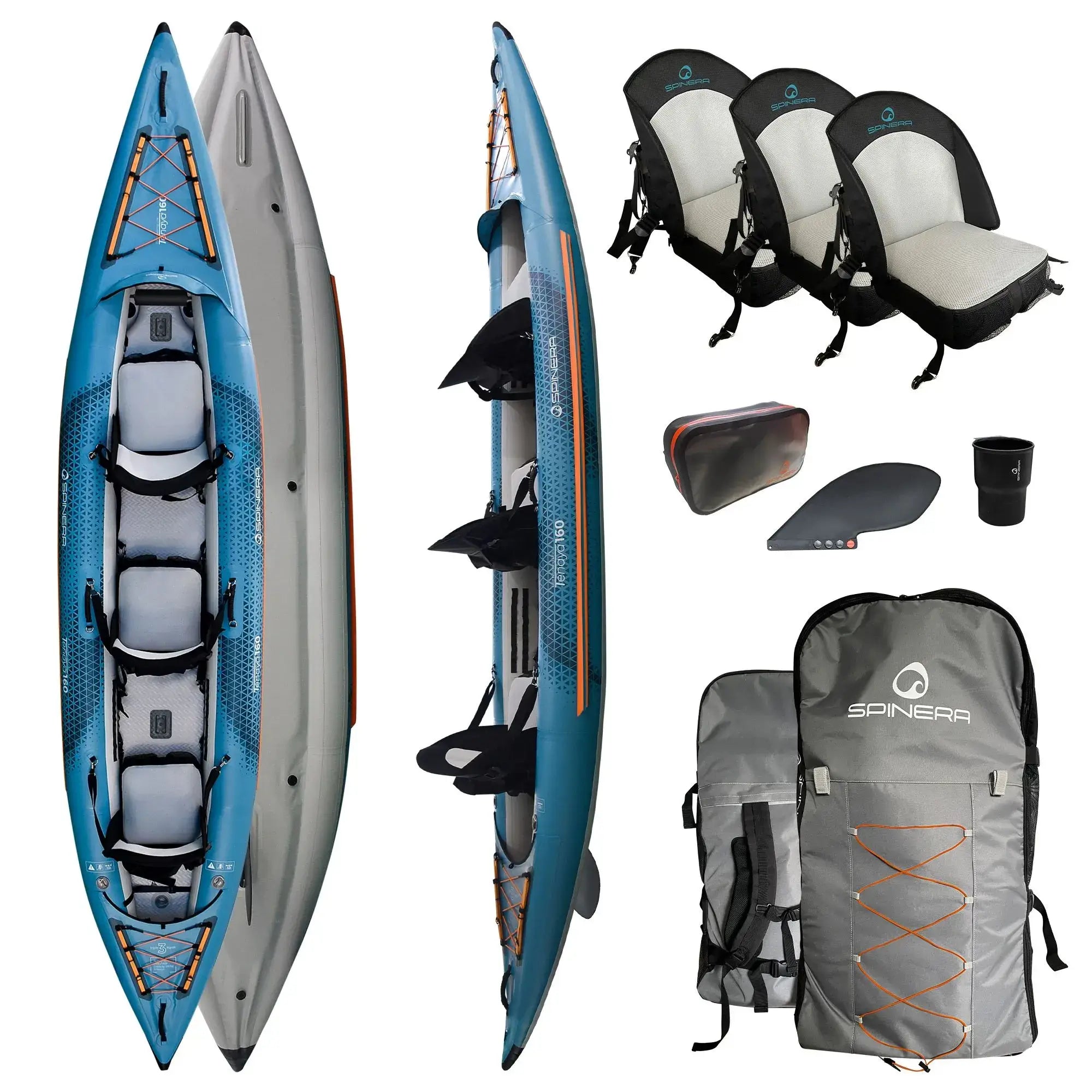 Spinera Tenaya 160 1-3 Person Inflatable Kayak [15.6 ft x 35.5 in]
