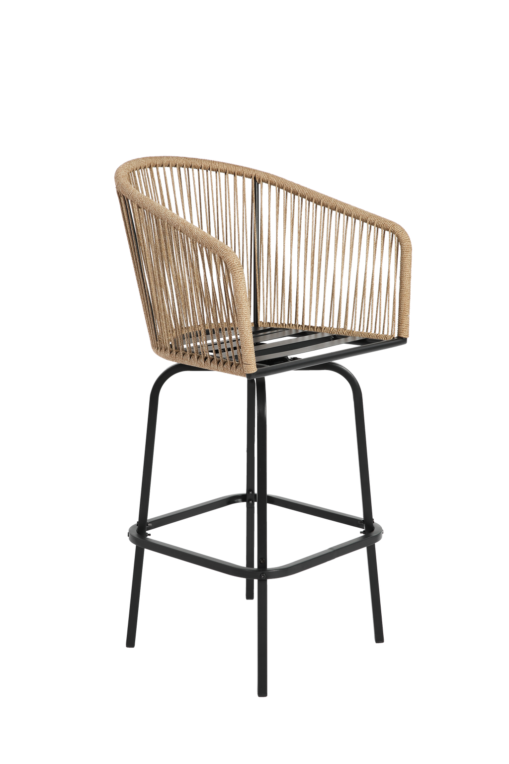Outdoor Bar Stools Set of 4 with Armrests and Backrest