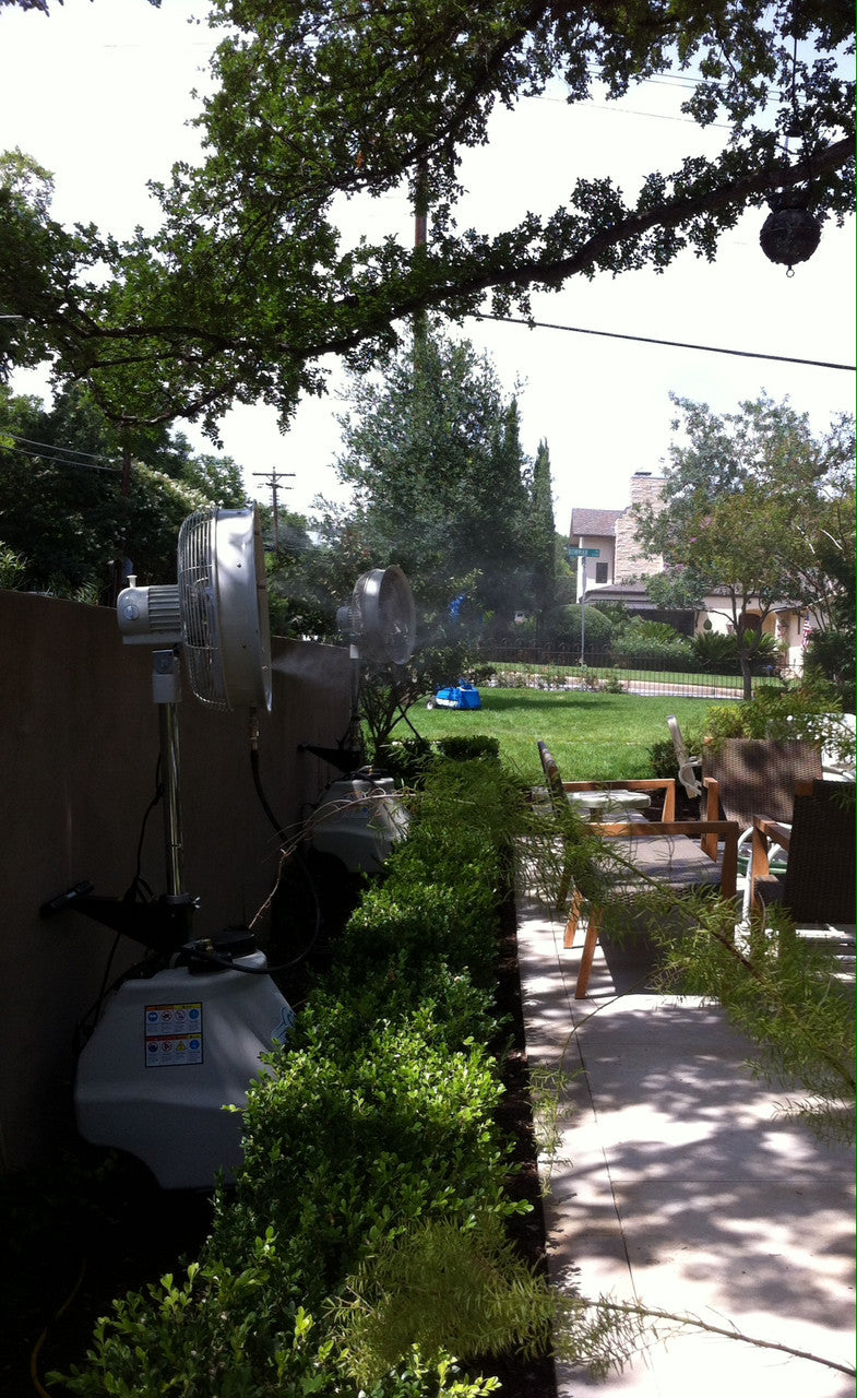 Hydro Mist Cool Caddie - Self Contained Portable 1000 PSI Misting 3 Speed Mist Fan