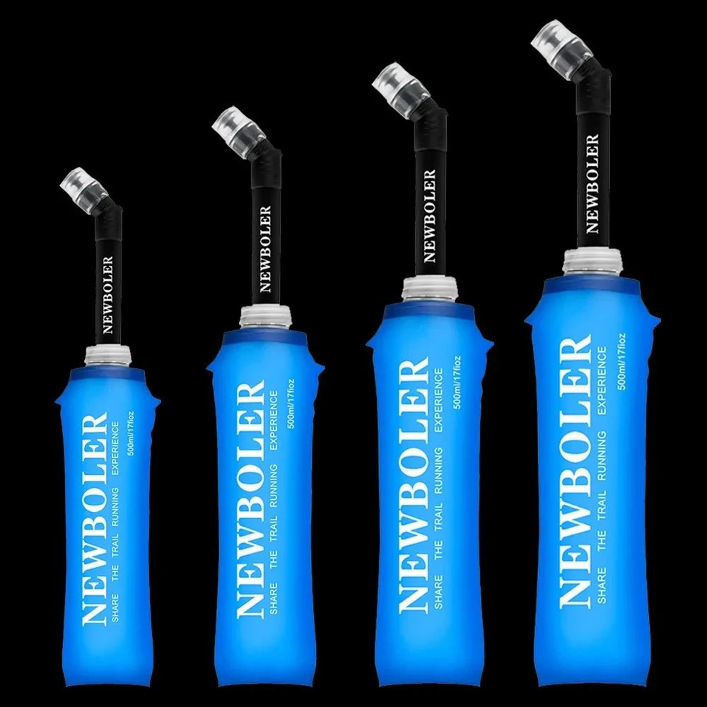 250ml 500ml  Soft Water Bottle Folding Collapsible TPU Soft Flask  For Running Hydration ack Waist Bag Vest SD09 SD10