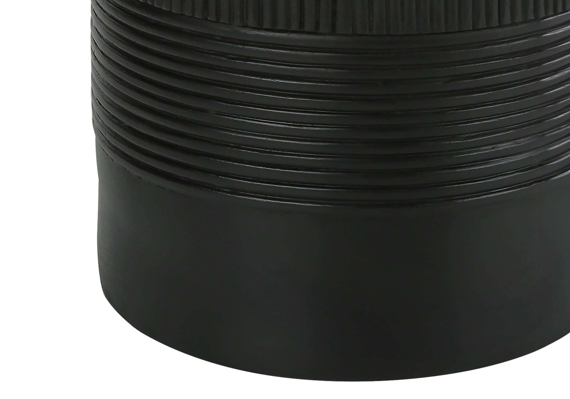 Contemporary Black Resin Table Lamp with Ivory Shade, 24 inches High