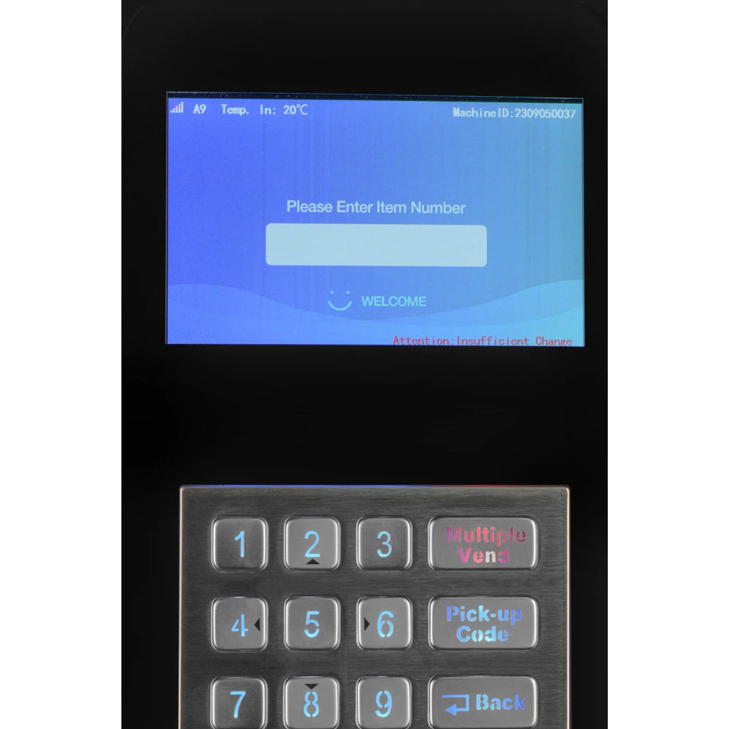Kool More Refrigerated Snack and Drink Vending Machine with 36 Slots in Black