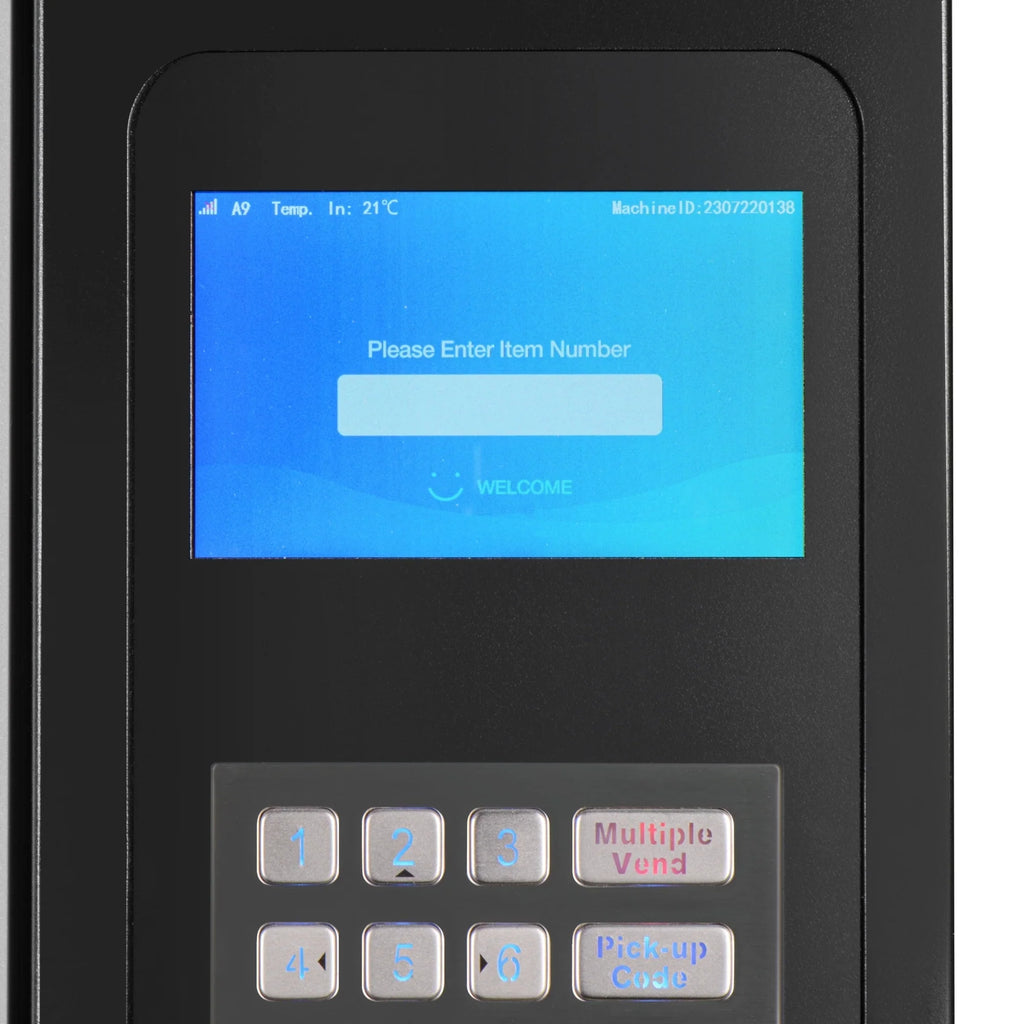 Kool More Refrigerated Snack and Drink Vending Machine with 60 Slots in Black