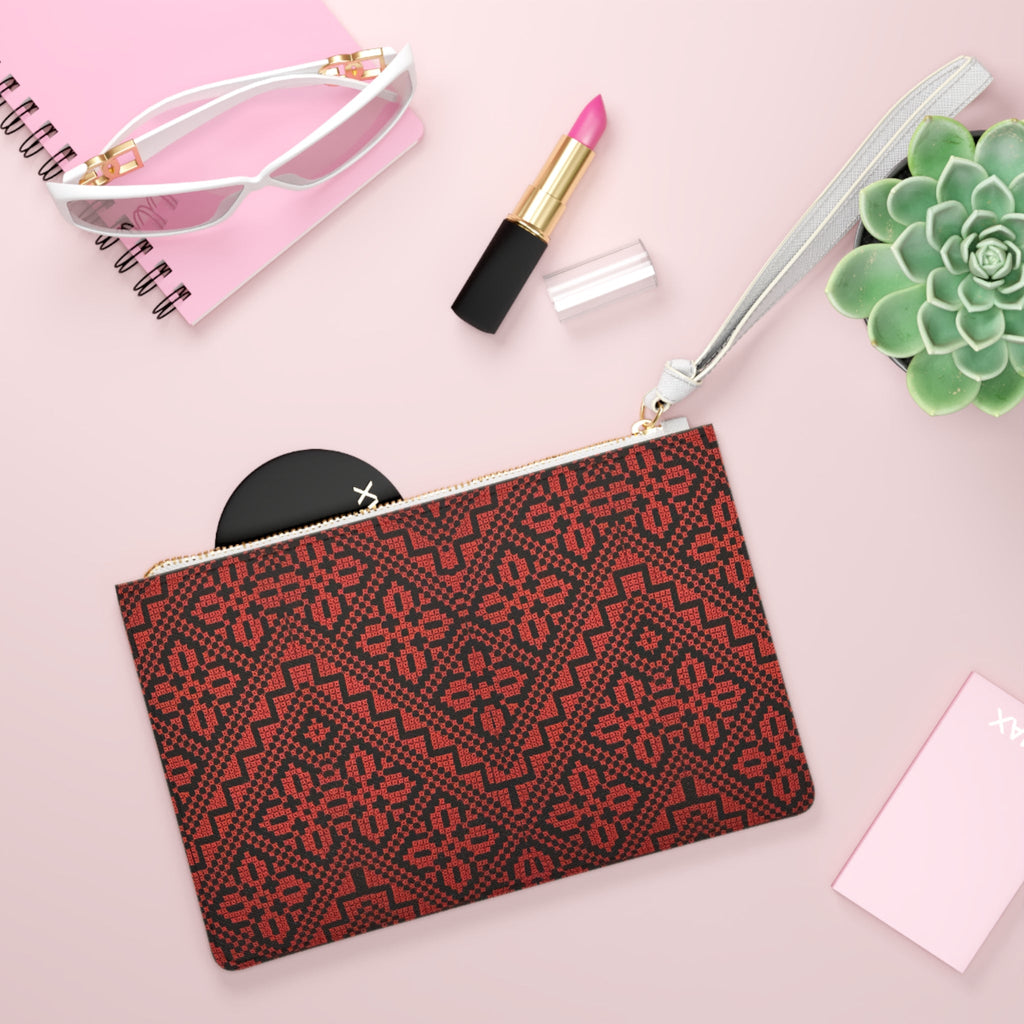 Tatreez Themed Clutch Bag, Stylish Purse