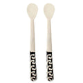 Long Batik Bone Appetizer Spoons, Set of 2