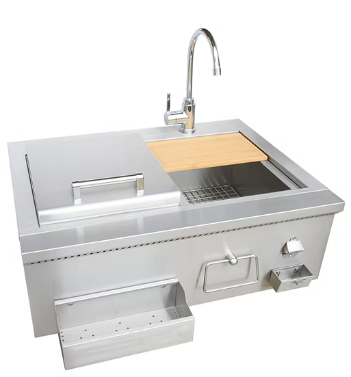 30" Built-In Bartender Cocktail Station With Sink Bottle Opener and Ice Chest
