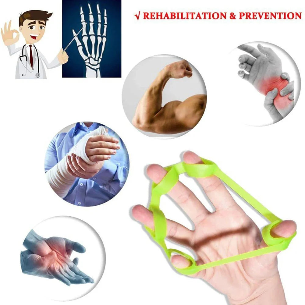 3-1PCS Silicone Finger Gripper Strengthener Trainer Elastic Hand Grip Strengthener Guitar Finger Exerciser Patient Hand Trainer