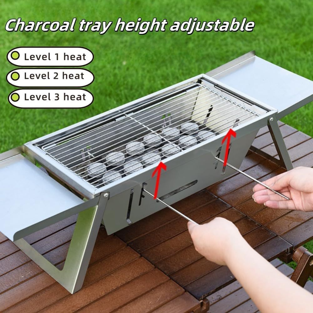 Small Portable Charcoal Grill That Can Be Folded