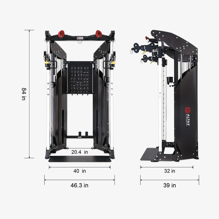 Altas Strength Multi Function Trainer Exercise Machine Black Workout Light Commercial Fitness Equipment AL-3075