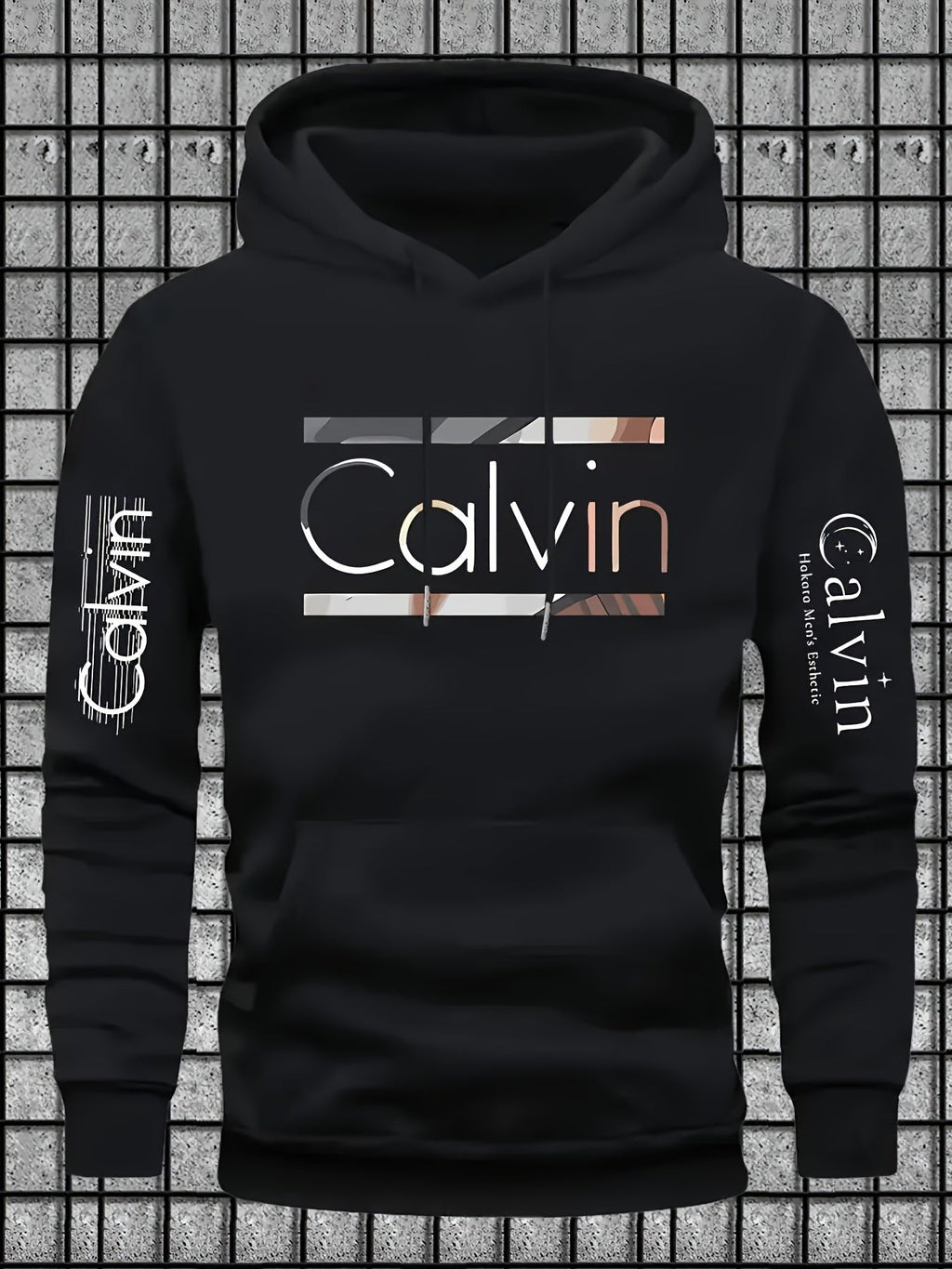 Mens Casual Versatile Hoodie Gal Letter Print