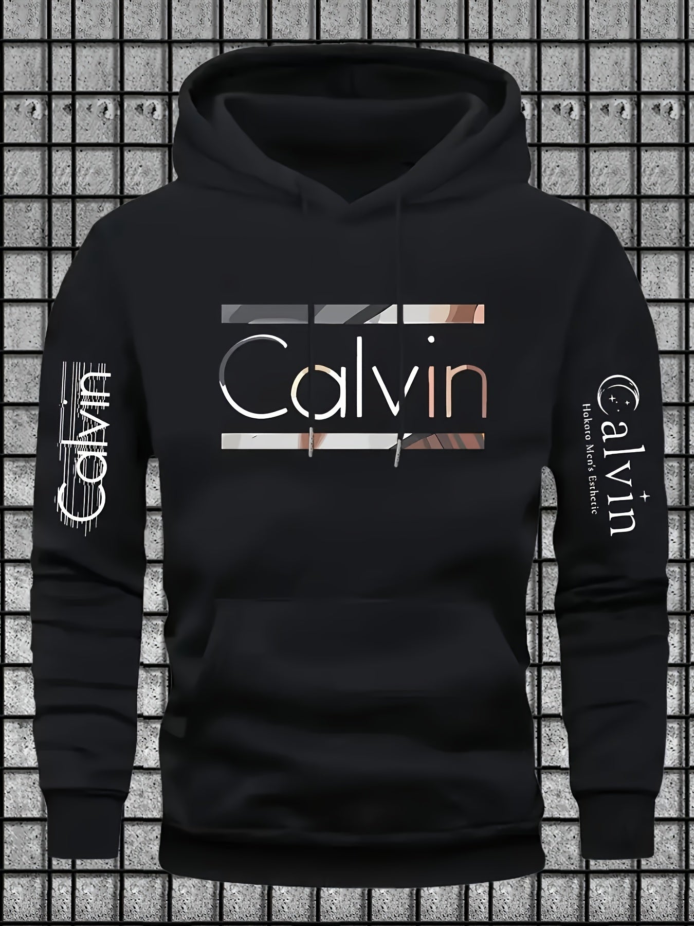 Mens Casual Versatile Hoodie Gal Letter Print