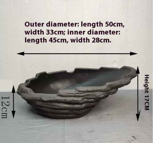 Purple Sand Shaped Flowerpot Living Room Moon Bonsai Modeling