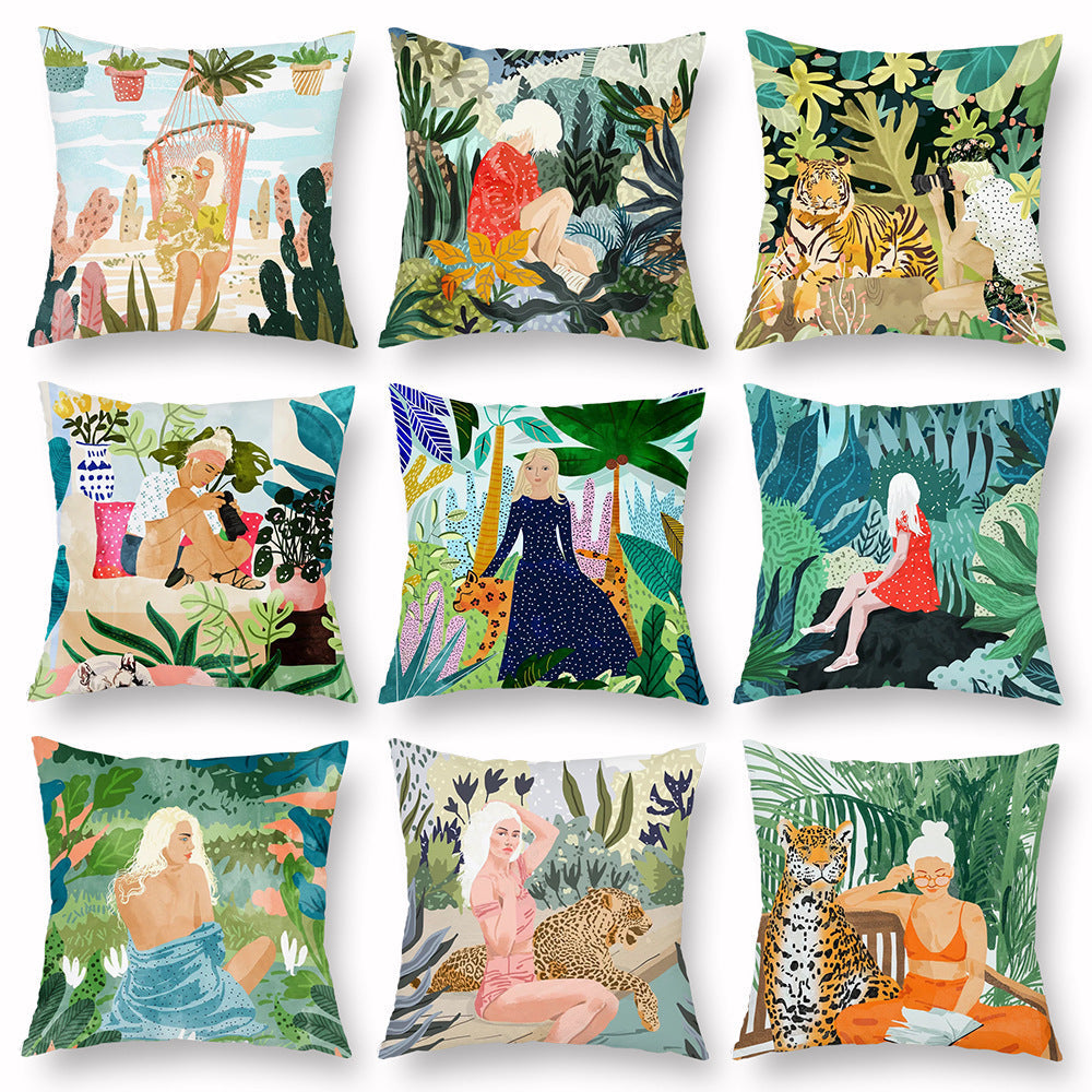 Home Fashion Simple Personality Printed Pillowcase