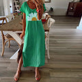 Women's printed European and American long skirts