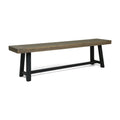 Cloud Outdoor Bench With Acacia Wood Frame and Slat Panel Design