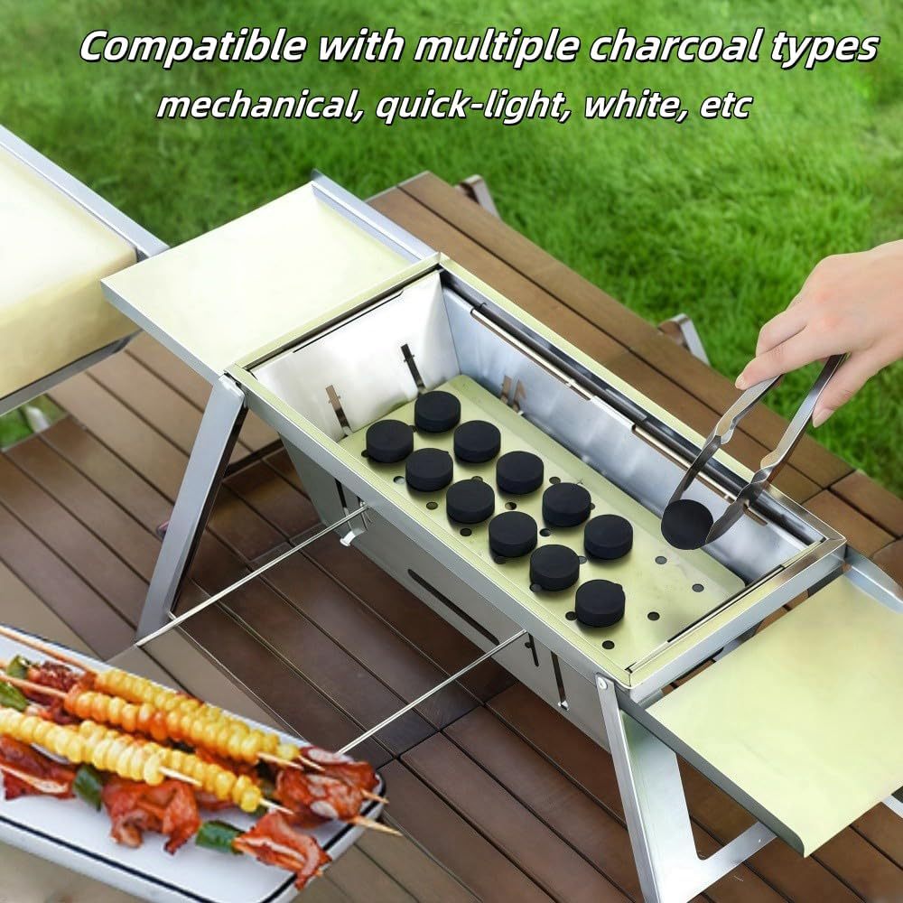 Small Portable Charcoal Grill That Can Be Folded