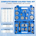 Portable Brake 22pcs. Tool Set Rewind Caliper Pistons, Seal Damage, Brake Pad