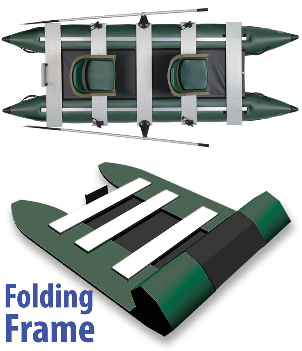 Sea Eagle Green 375FC FoldCat Inflatable Pontoon Fishing Boat