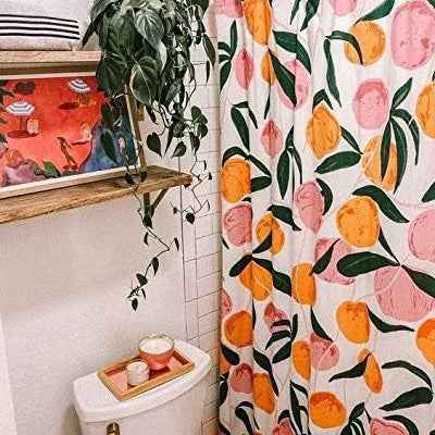 Colorful Shower Curtain Natural Clear Waterproof