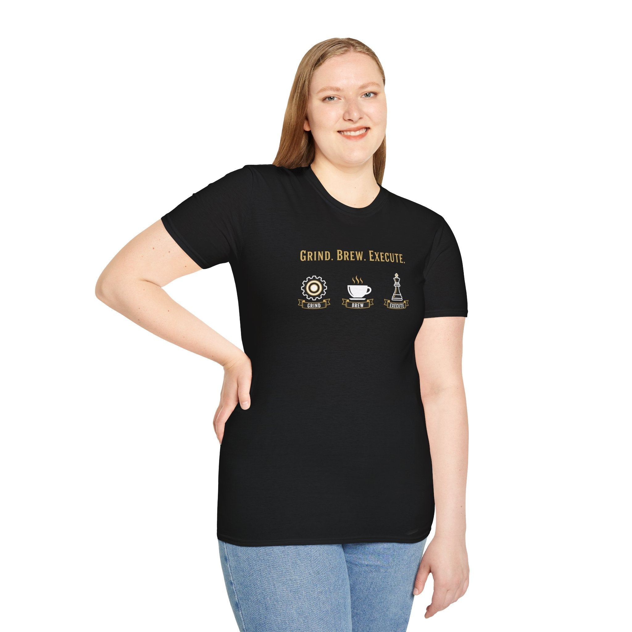 Grind Brew Execute T-Shirt - Mob Crew Passion Fuel for Success