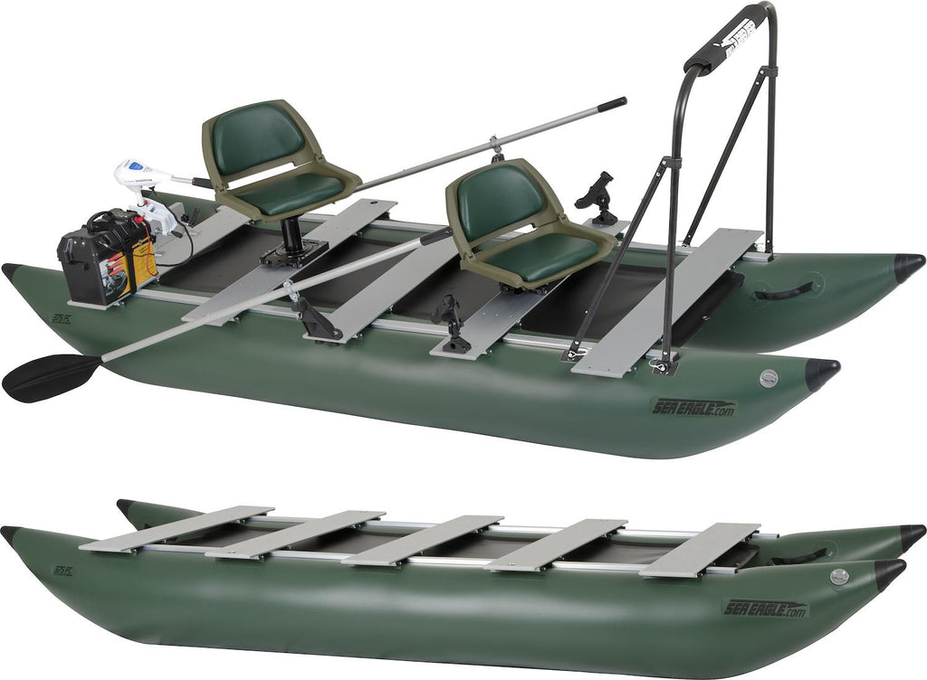 Sea Eagle Green 375FC FoldCat Inflatable Pontoon Fishing Boat