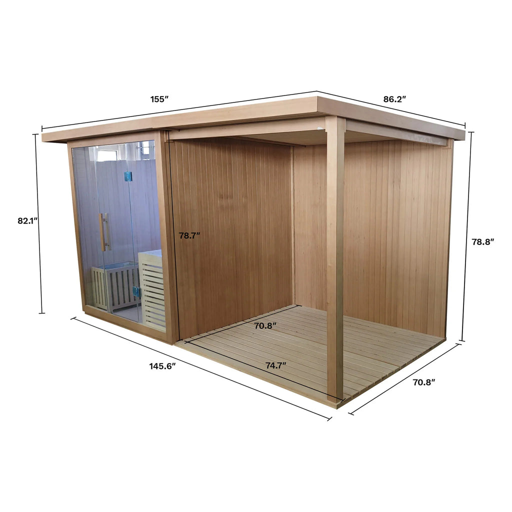 Revive 6 Person Traditional Sauna With Extension Kit