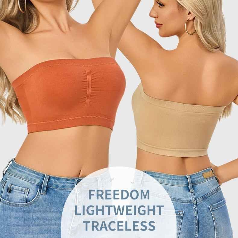 Invisible Seamless Strapless Bra - Back-Slimming & Anti-Exposure Bralette (S-6XL)