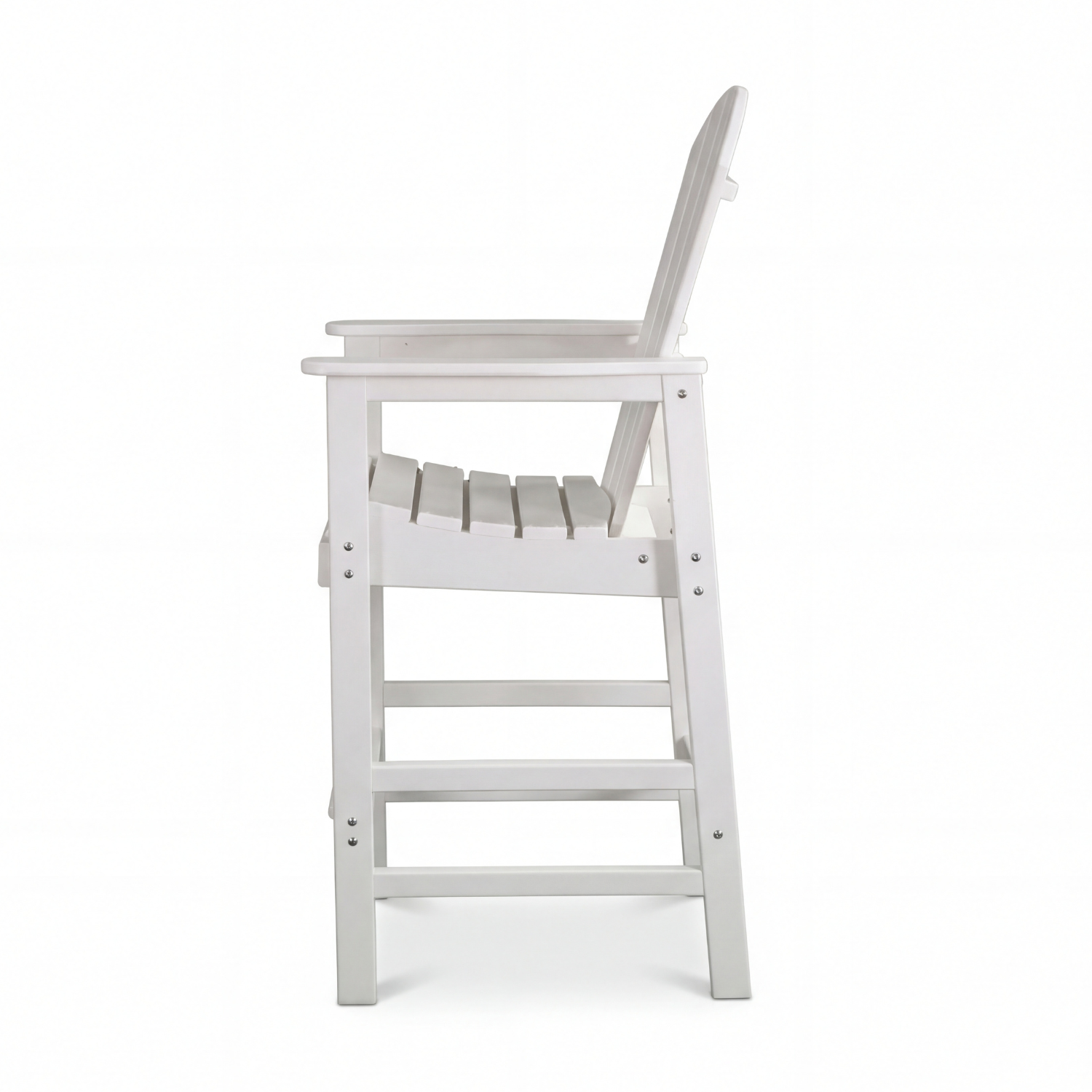 HDPE Bar Height Adirondack Patio Chair Outdoor Bar Chair With Cup Holder And Armrests