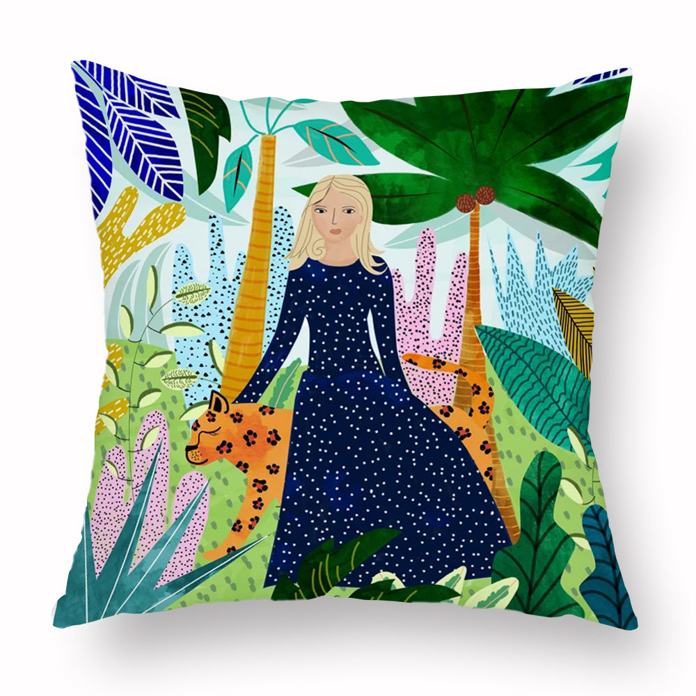 Home Fashion Simple Personality Printed Pillowcase