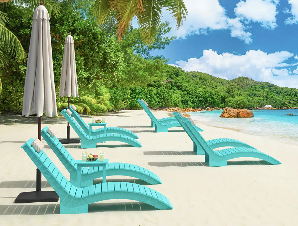 AquaCurve™ AquaWave In-Pool Chaise Lounge Chair and Table for Spacious Tanning Ledges