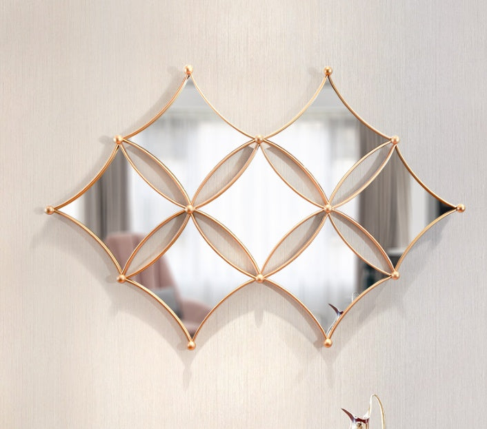 Dining Room Decoration Mirror Living Room TV Background Wall Porch Wall Metal Pendant