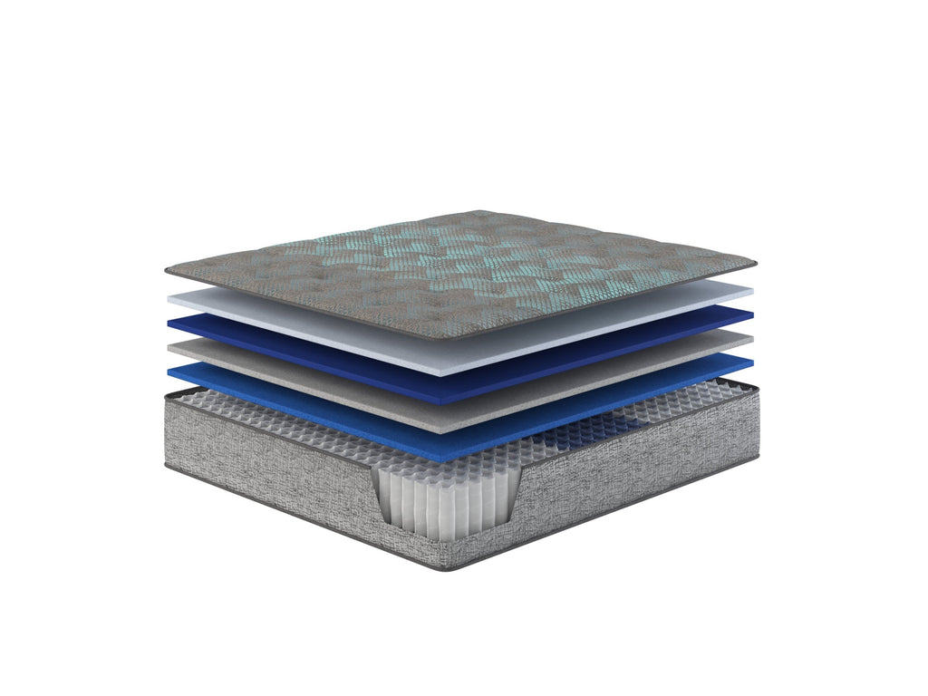 Restonic comfort care 12' hybrid euro top mattress, individual pocketed coil mattress , plush comfort