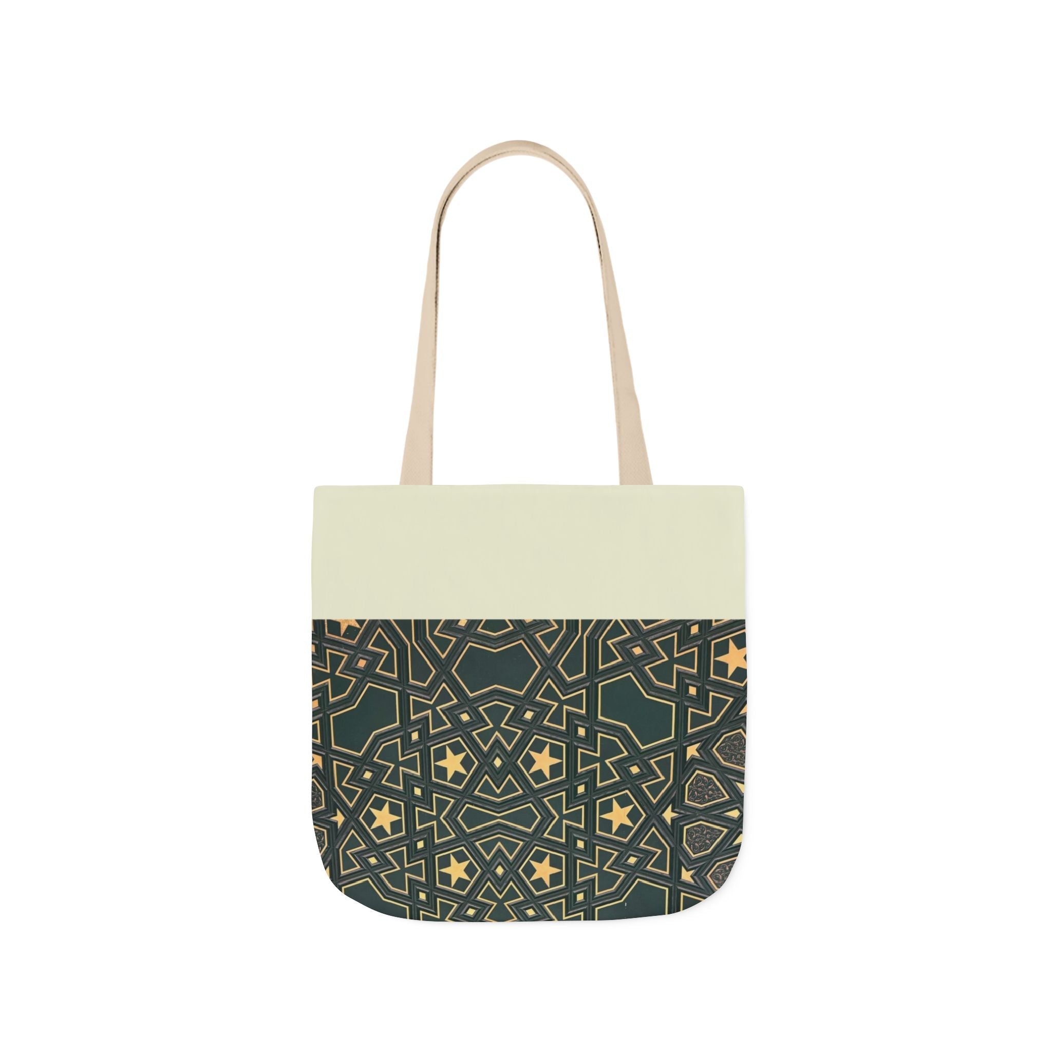 Masjid Al Haram Door Canvas Tote Bag, 2-Color Straps