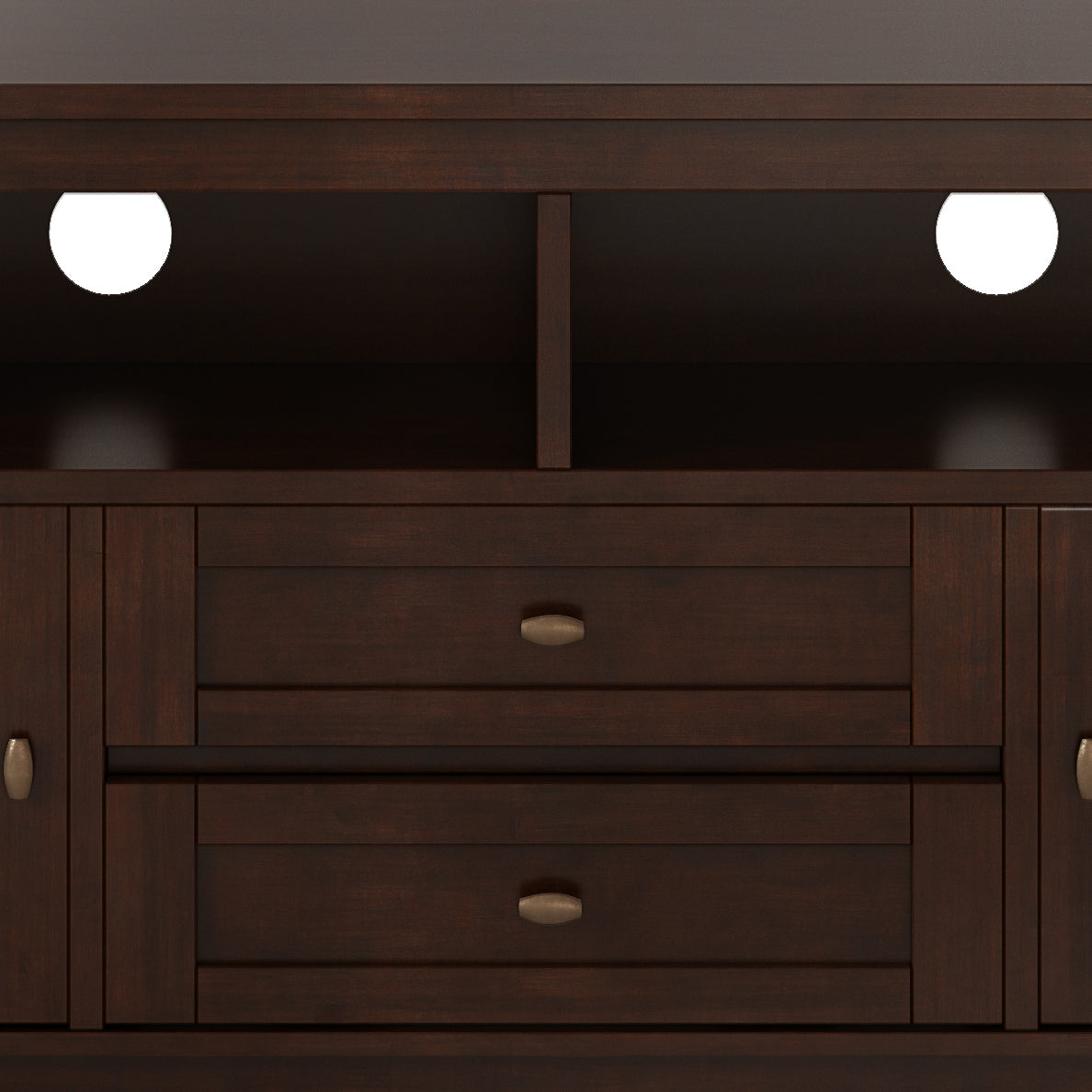 Warm Shaker 72" TV Media Stand - Russet Brown