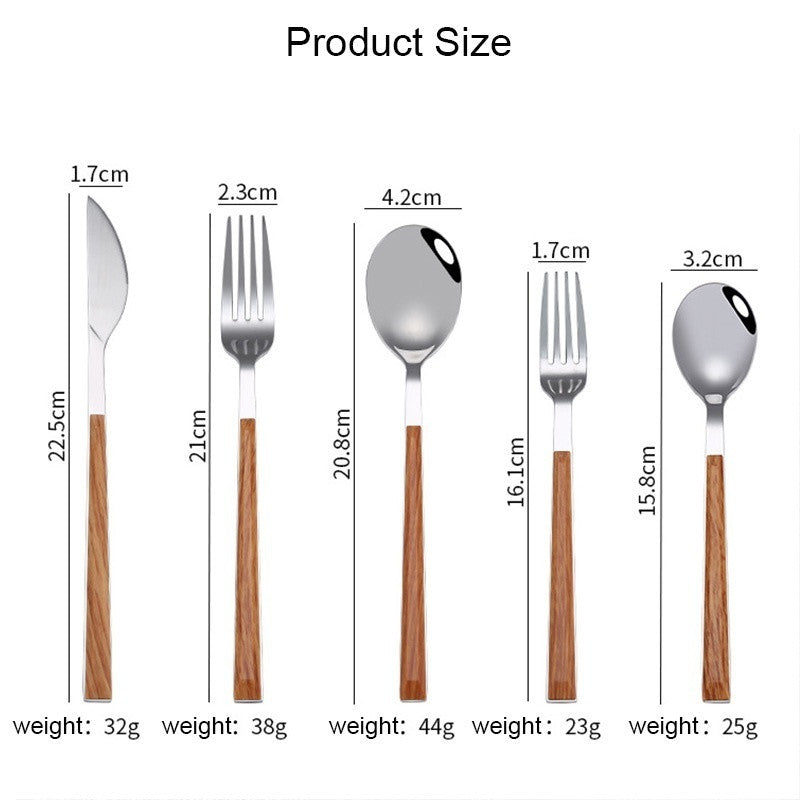 Stainless Steel Cutlery With Wooden Handle
