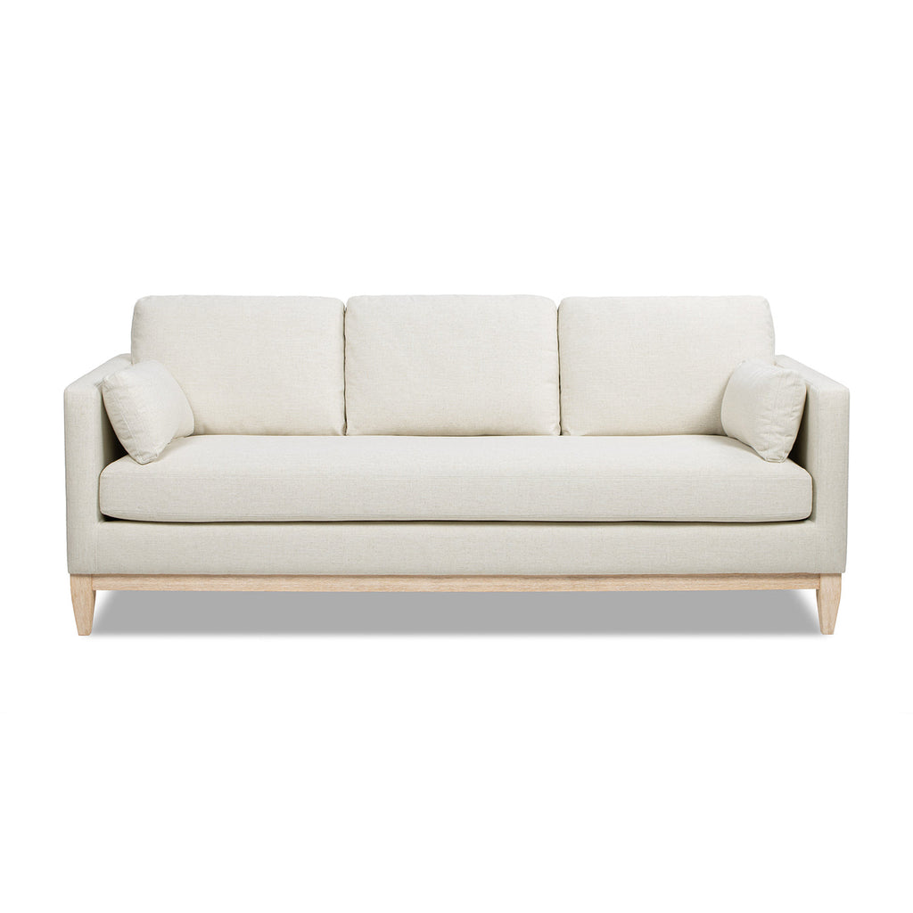 Knox 84' Modern Farmhouse Sofa, Flax White Linen