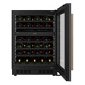 KoolMore Reserve 24 in. Under-Counter Panel Ready Dual Zone Built-in Wine Cooler and 45 Bottle Capacity in Black