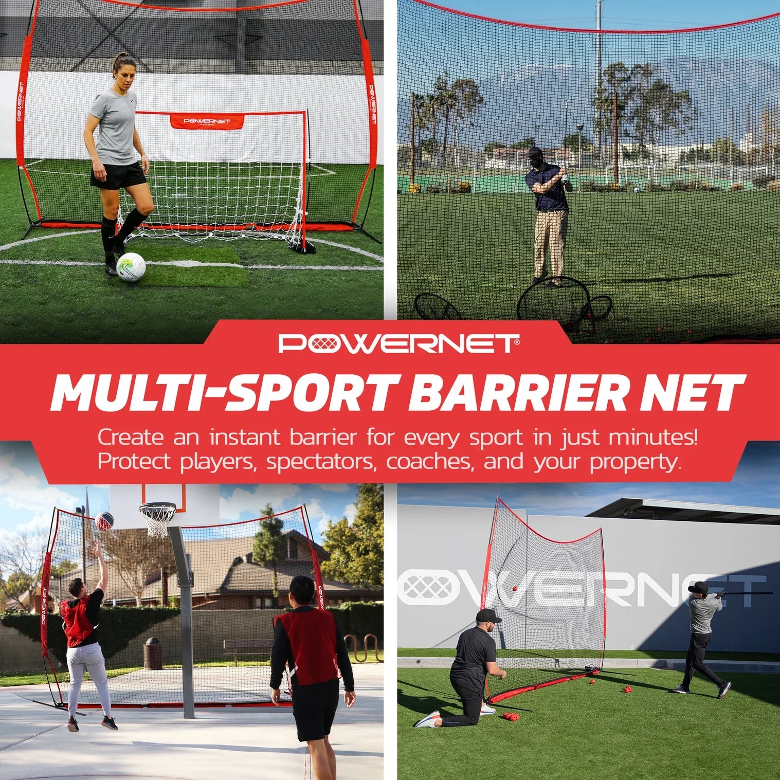 PowerNet Portable Barrier Net for Protection – 21.5' x 11.5'