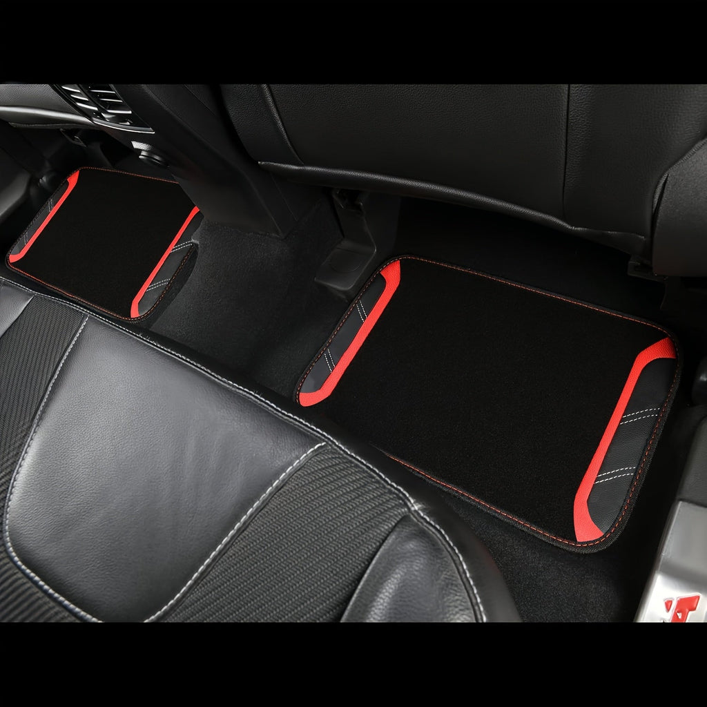 Steering Wheel Cover And Waterproof Car Floor Mats, Microfiber Universal Car Combo Fit for 95% Sedan, SUV, Cars, 14.5-15inch Sporty Anti-Slip Safety Comfortable Design